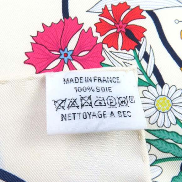 HERMES Black Silk Scarf - Picture 8 of 9